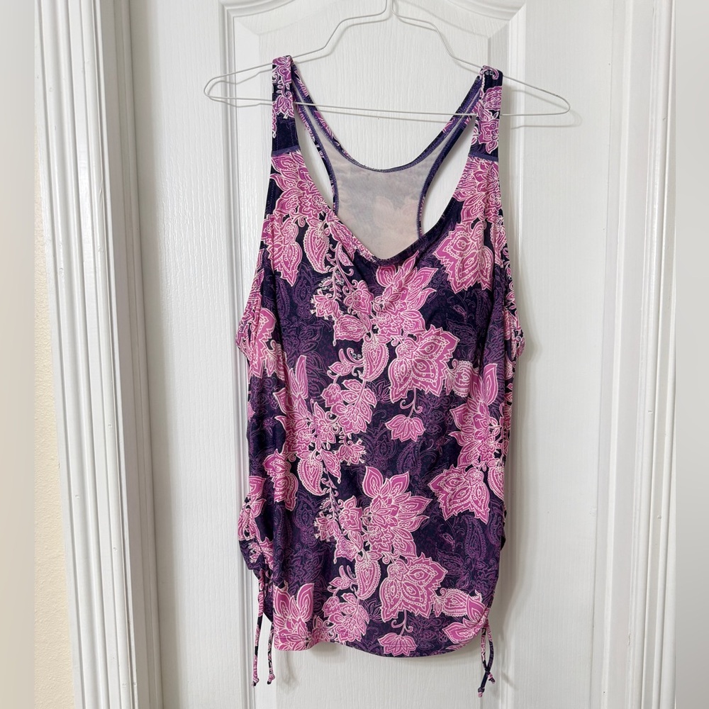 Calypsa Women's Tankini Maya Swim Top Built-in Bra Size 2X